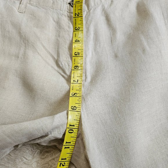 Michael Kors Woman's Cream 100% Linen Cargo Paints Size 14 - Picture 5 of 10